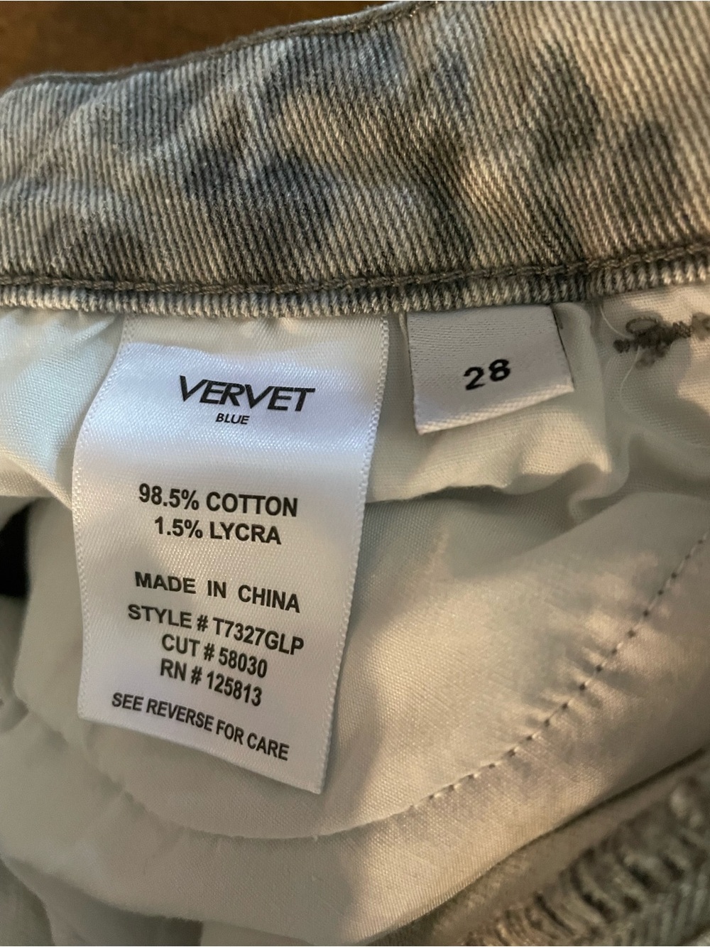 VERVET by Flying Monkey Gray Leopard Print Barrel Jeans with White Drawstring - Picture 6 of 7